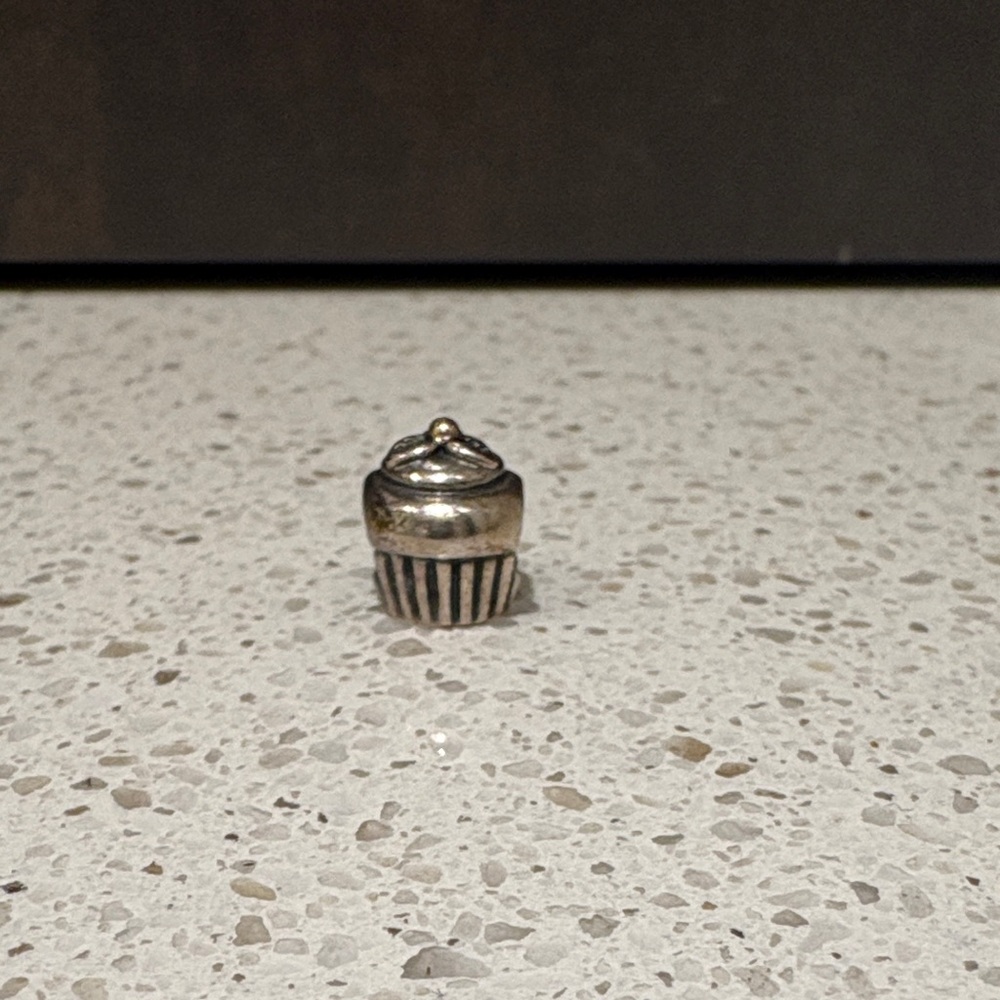 Pandora Silver Cupcake Charm
